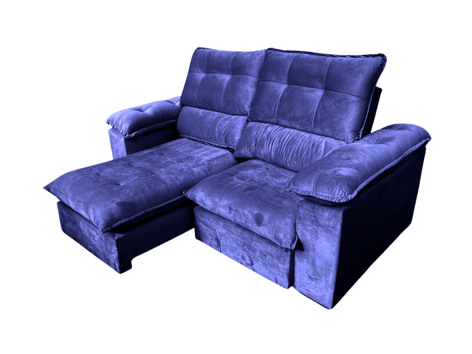 Sofá Retrátil e Reclinável Suíça 2,10 m Azul - LEO DECOR - Imagem 4