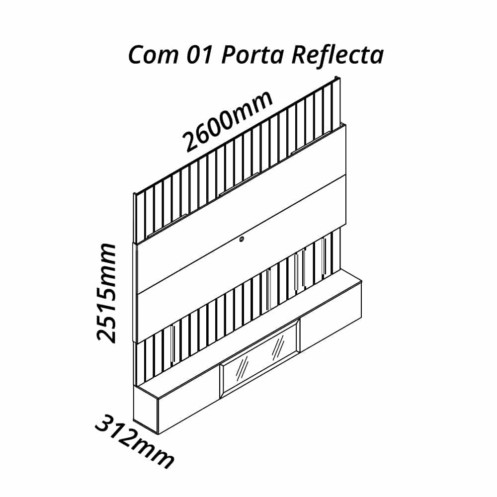 Home Suspenso até 85″ Soberano Reflecta 260 Off White/Verde Floresta – GELIUS - Imagem 4