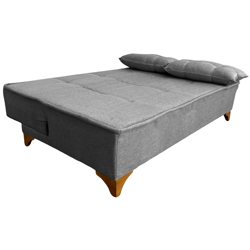 Sofá Cama Zayn 1,86 m Veludo Cinza 06 - BOARETO ESTOFADOS - Imagem 3