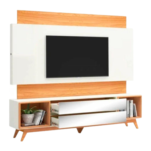 Home até 65" Anita TB143L Off White/Freijó – DALLA COSTA - Imagem 7