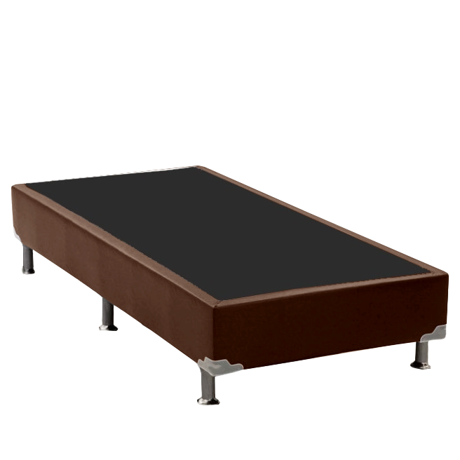 Base Box Solteiro Simples Corino Marrom – ALTO NÍVEL CAMAS E COLCHÕES - Imagem 2