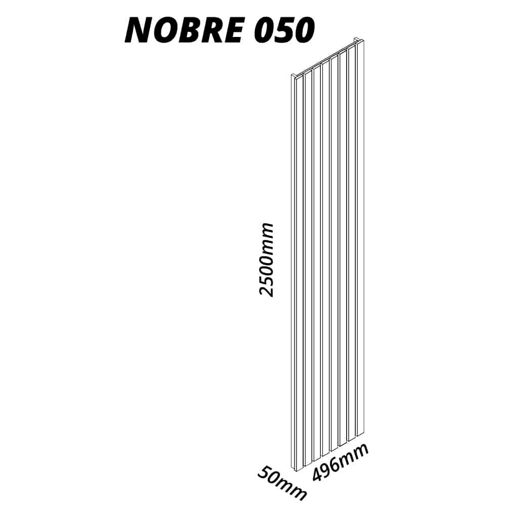 Placa Painel Ripado(Extensão)Nobre 49,6 cm Off White - GELIUS - Imagem 2