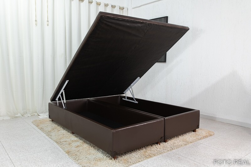 Base Box Baú Queen Prime 158x198x43 Korino Café SE