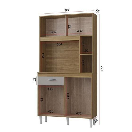 Kit Cozinha Duda 0,90 Damasco/Ripado/Off White – POQUEMA - Imagem 4