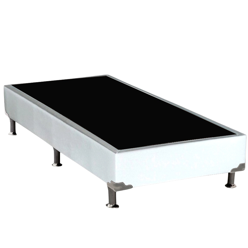 Base Box Solteiro Simples Corino Branco – ALTO NÍVEL CAMAS E COLCHÕES - Imagem 2