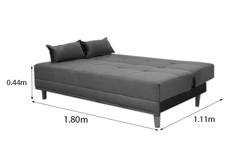 Sofá Cama Madrid larg. 1.80m Molas Bonnel Veludo Bege 2269 - Imagem 8