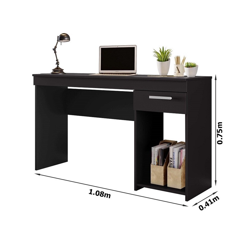 Mesa Office NT 2070 Larg. 1.08m Preto Notável - Imagem 5