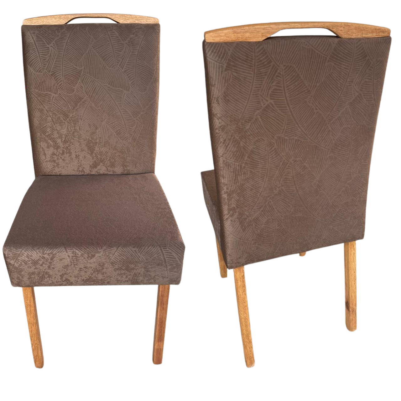 Kit 2 Cadeiras Priscila Imbuia Mel Veludo Marrom 1014 – AVALON DECOR - Imagem 6