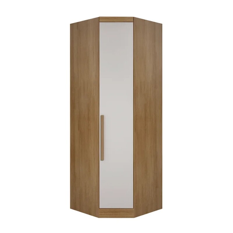 Modulado 1 Roupeiro Moderni 4 Pts + 2 Criado Rizon + 1 Canto Oblíquo Rizon + 1 Aéreo 3 portas Rizon Cumaru/Fendi Novo Horizonte - Imagem 8