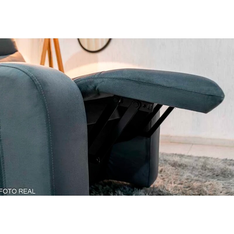 Poltrona Reclinável Punto Veludo Cinza 425 - Imagem 7