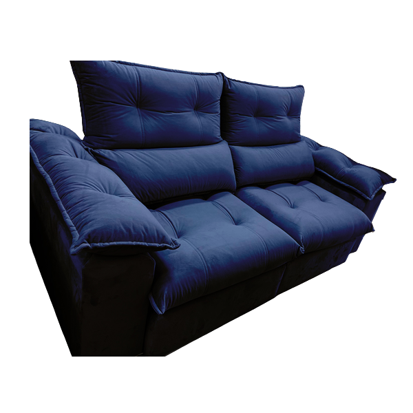 Sofá Retrátil e Reclinável Suíça 2,10 m Azul - LEO DECOR - Imagem 3