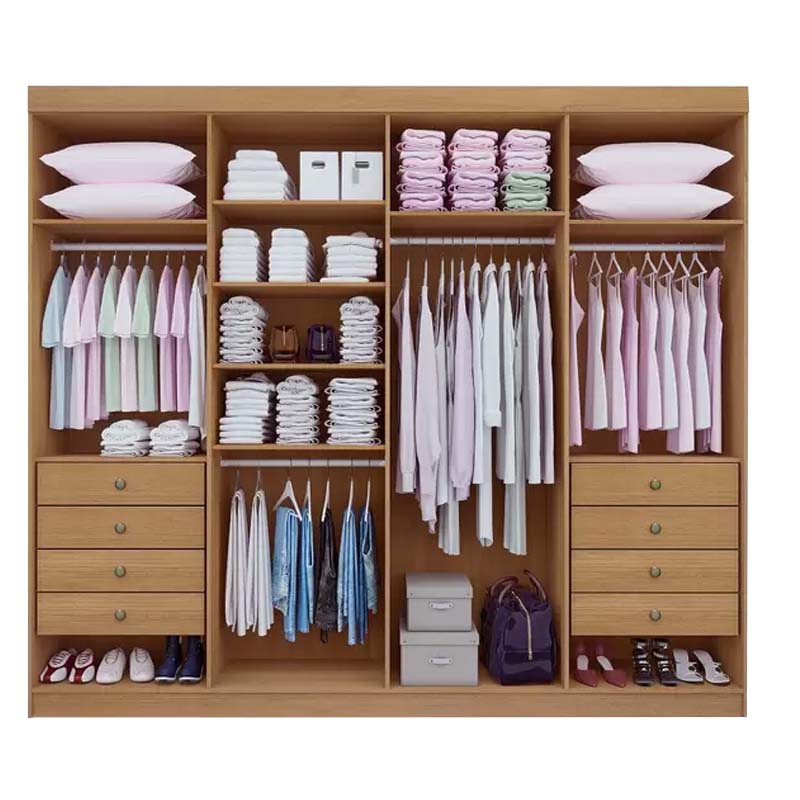 Guarda-Roupa Casal Daymond 8 Portas 8 Gav. Cinamomo Larg. 2.75m MDF D Doro - Imagem 4