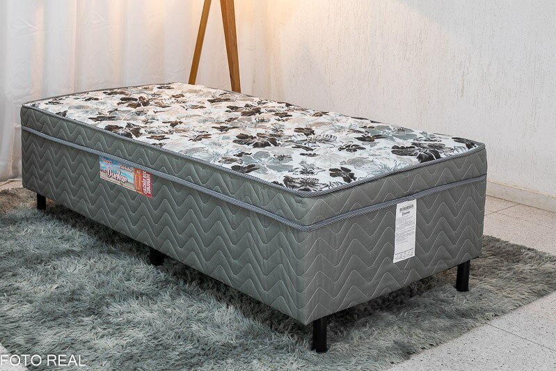 Colchão Solteiro Unibox Dackar Cinza 88x188x52 - Orthoside