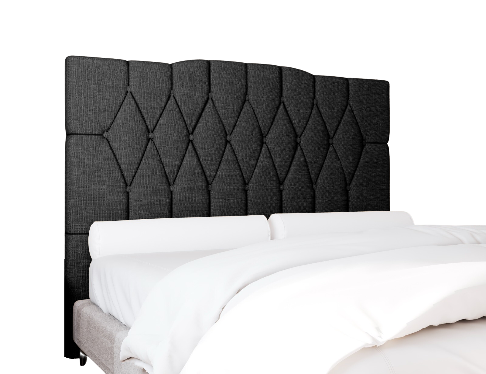 Cabeceira Casal Andreza Suede Preto – MC DESIGN - Imagem 2