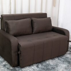 Sofá Cama Amora New Larg. 1.37m Veludinho Cinza 250