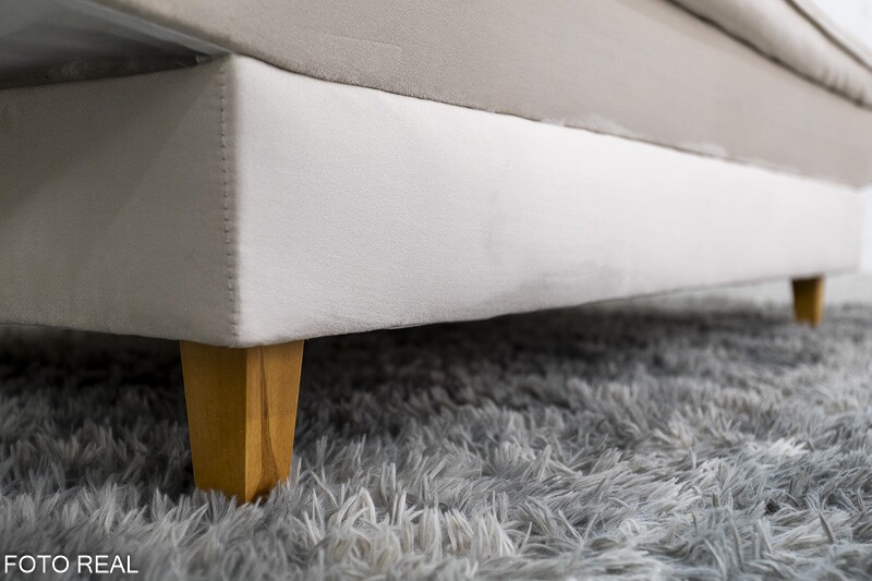Sofá Cama Premium Larg. 1.80m Veludo Bege 2269 - Imagem 7