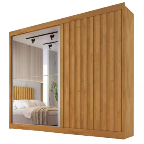 Guarda-Roupa 2 Portas Atlanta 2,06 m Peroba - MÓVEIS EUROPA - Imagem 2