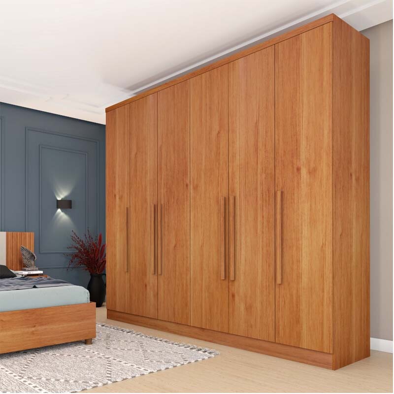 Guarda-Roupa Casal 6 Portas 4 Gavetas Veneza Larg. 2.39m Cinamomo Tcil