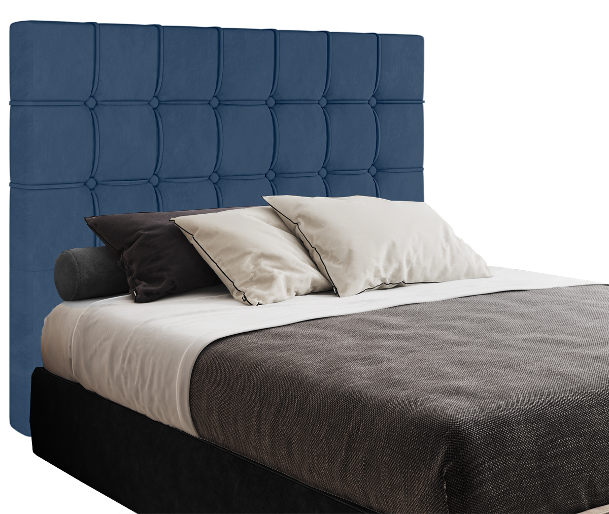 Cabeceira Casal Paris Suede Azul – MC DESIGN - Imagem 3