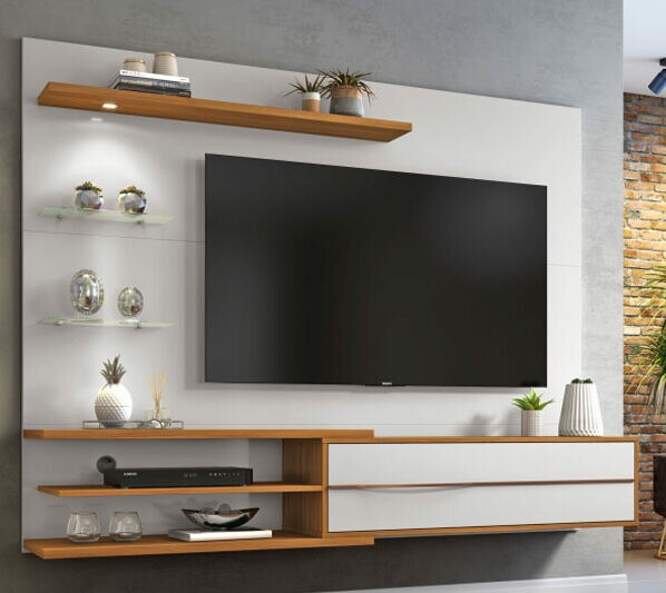 Painel NT 1115 Off White/Frejó C/ Led TV até 60 Polegadas Larg. 1.80m - Notável