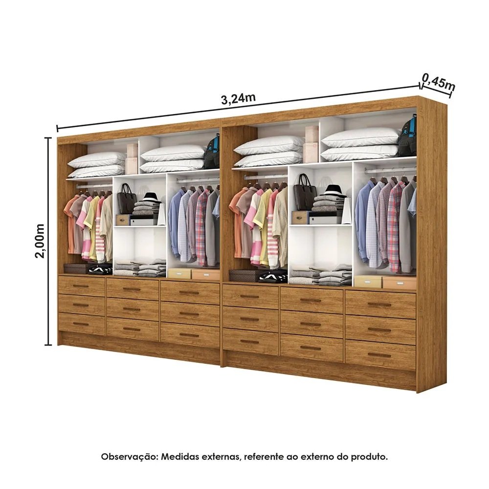 Closet 6 Portas Sevilha Cinamono - CARIOCA MÓVEIS - Imagem 3