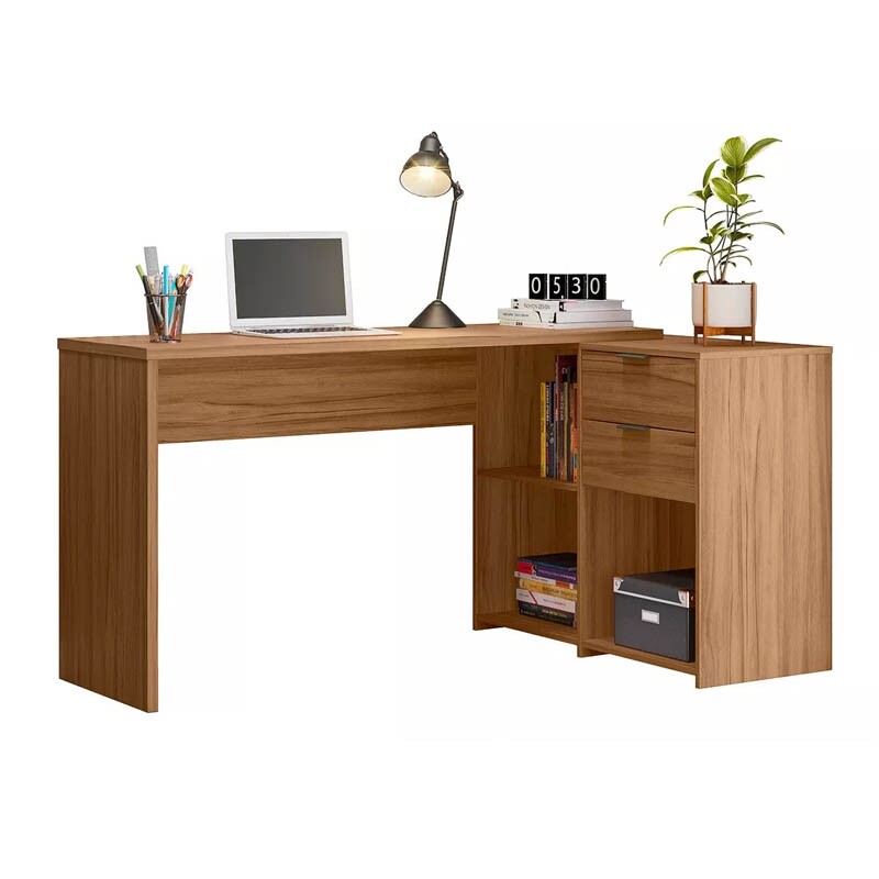 Mesa Office NT 2060 Com 2 Gavetas Freijó Notável - Imagem 7