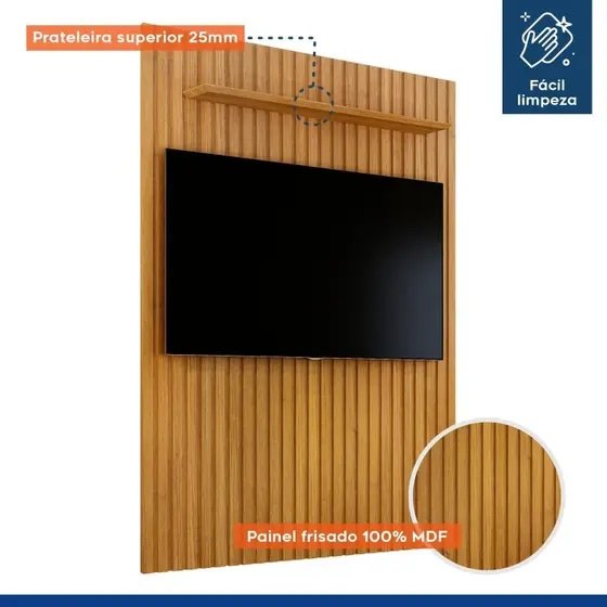 Painel até 55" Vitória 138 Cinamono - VALDEMÓVEIS - Imagem 5