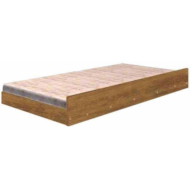 Cama Auxiliar Solteiro Amadeirado – TIGUS MÓVEIS - Imagem 2
