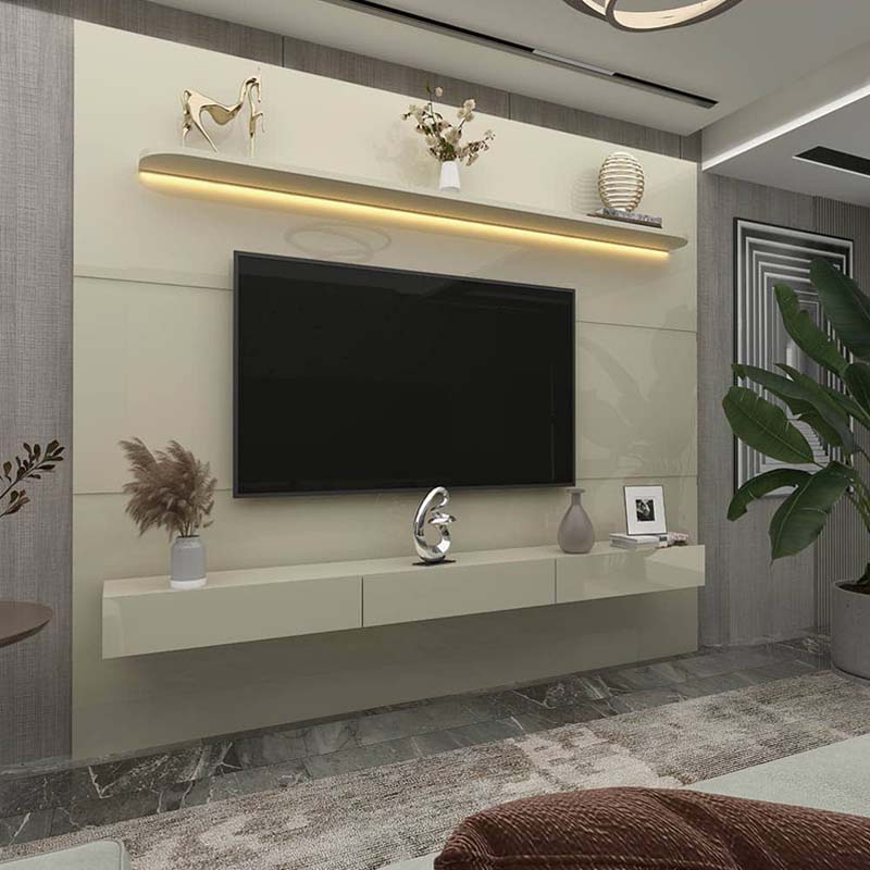 Home Royal C/Led TV até 85 Polegadas Larg. 2.19m Off White Gelius