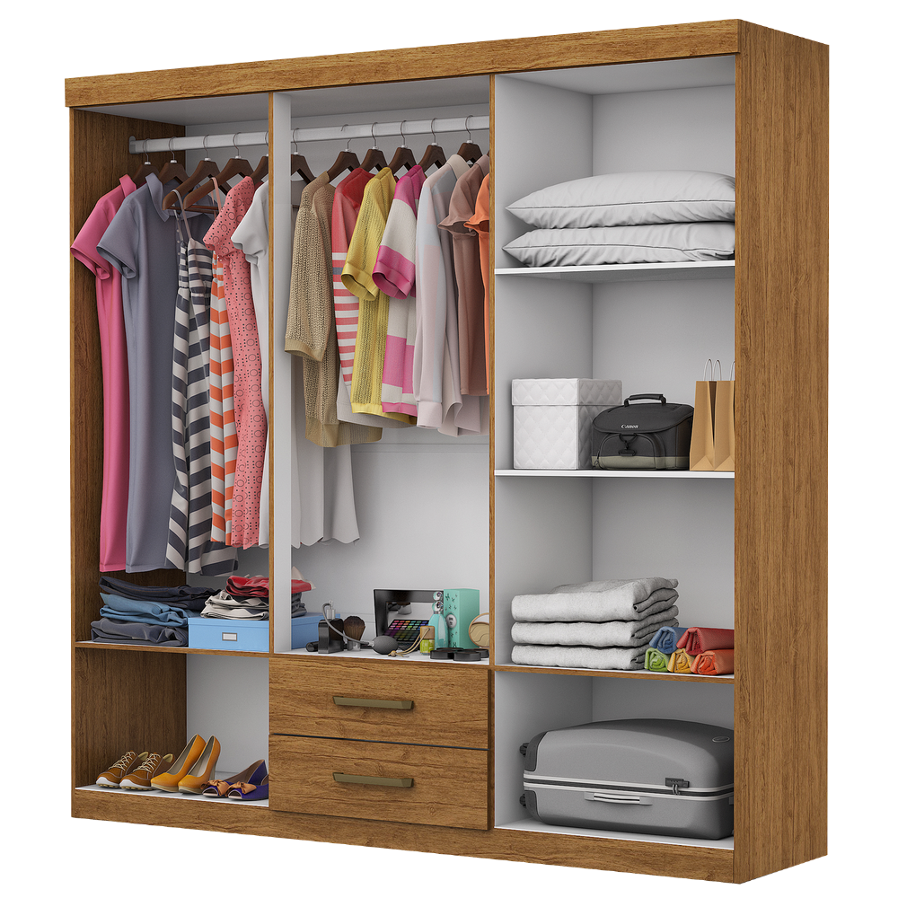 Guarda-Roupa 6 Portas(Com Espelho/Sem Pés)Áries Cinamono – CARIOCA MÓVEIS - Imagem 3