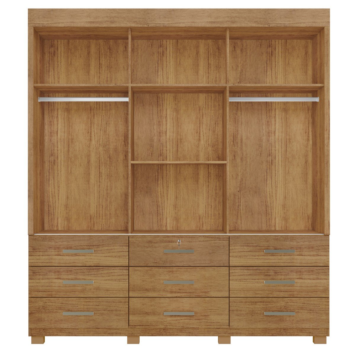 Guarda Roupa Itapema 2,02 m Cedro/Areia – RUD RACK - Imagem 3