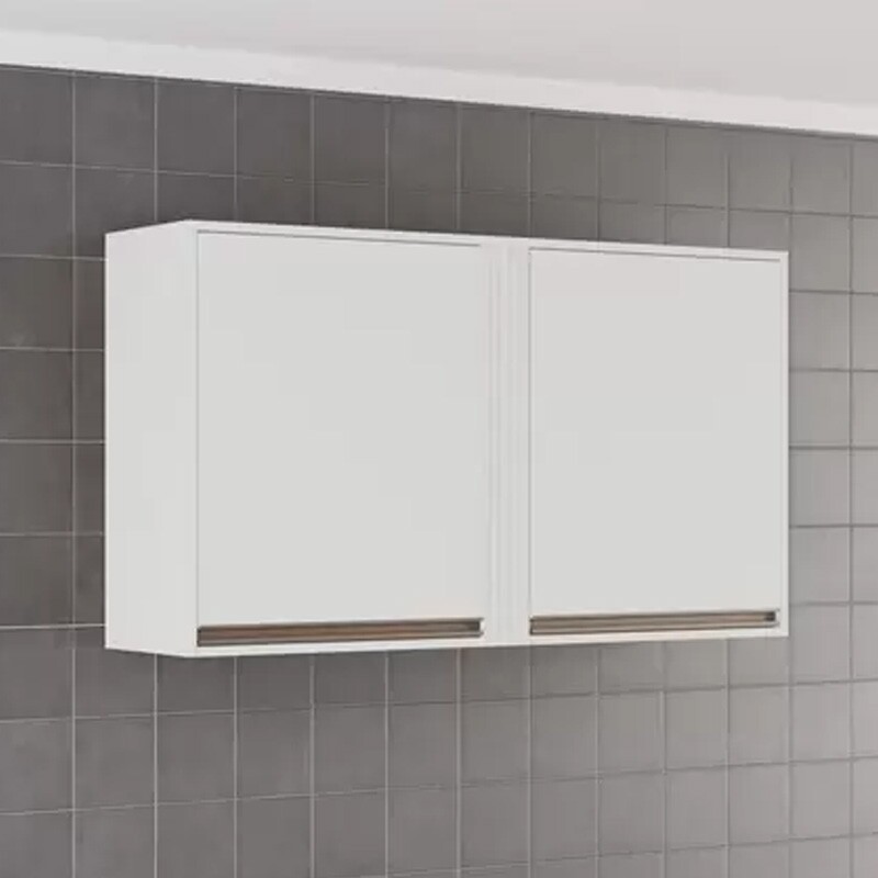 Armário Aéreo Cozinha Pérola 2 Portas Larg. 1.20m Branco Sallêto