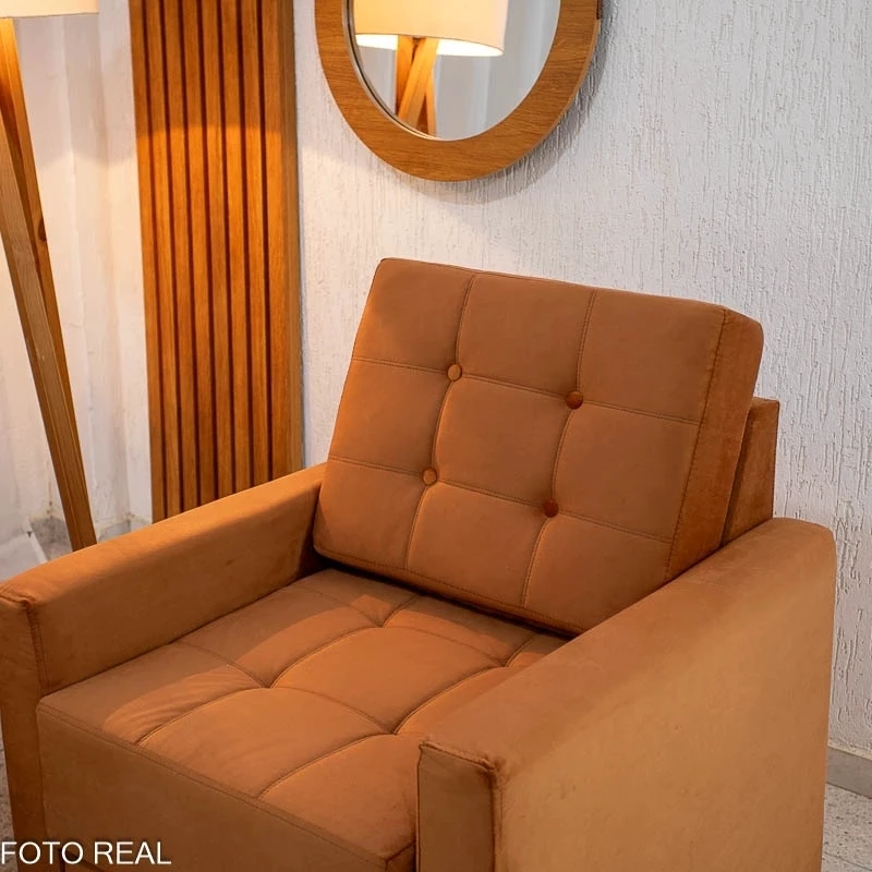 Poltrona Áustria Veludo Terracota A62 - Imagem 5